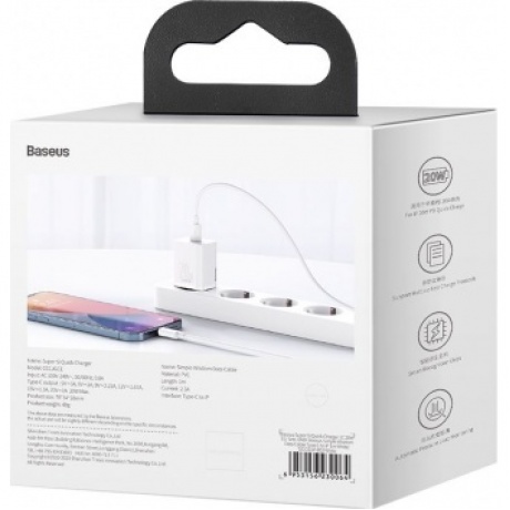 Сетевое зарядное устройство Baseus Super Si 20W EU White (TZCCSUP-B02) - фото 19