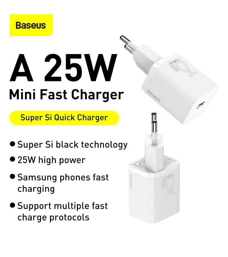 Сетевое зарядное устройство Baseus Super Si 25W White (TZCCSUP-L02) - фото 11
