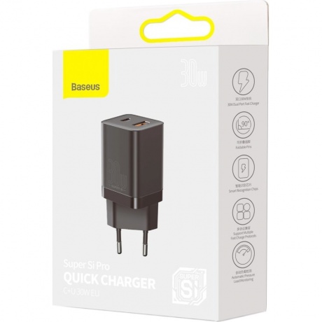 Сетевое зарядное устройство Baseus Super Si Pro 30W EU Black (CCSUPP-E01) - фото 16