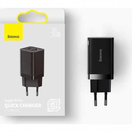 Сетевое зарядное устройство Baseus Super Si Pro 30W EU Black (CCSUPP-E01) - фото 20