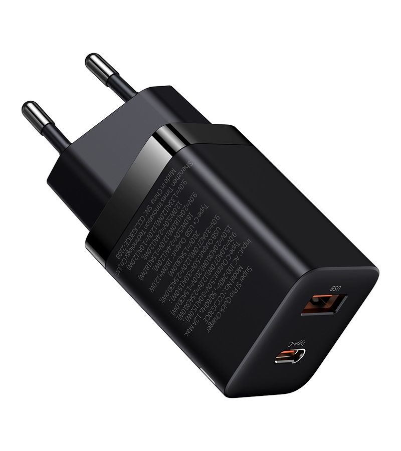 Сетевое зарядное устройство Baseus Super Si Pro 30W EU Black (CCSUPP-E01)