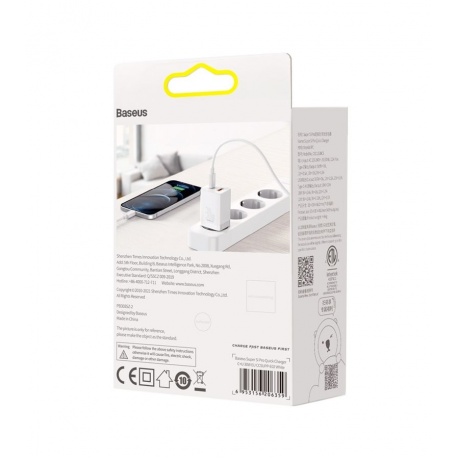 Сетевое зарядное устройство Baseus Super Si Pro 30W EU White (CCSUPP-E02) - фото 17