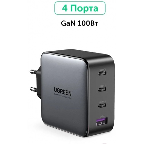 Сетевое зарядное устройство UGREEN CD226-90575 Space Gray (90575) - фото 16