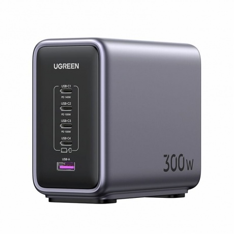 

Сетевое зарядное устройство UGREEN CD333-90903B Nexode 300W GaN EU Black