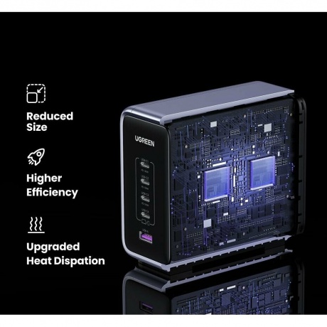 Сетевое зарядное устройство UGREEN CD333-90903B Nexode 300W GaN EU Black - фото 16