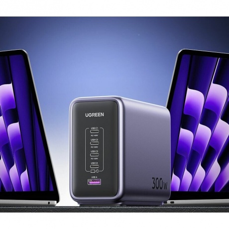 Сетевое зарядное устройство UGREEN CD333-90903B Nexode 300W GaN EU Black - фото 17