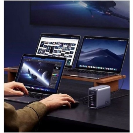 Сетевое зарядное устройство UGREEN CD333-90903B Nexode 300W GaN EU Black - фото 5