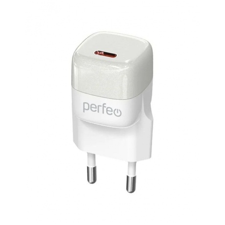Сетевое зарядное устройство Perfeo i4651 GaN 20W white - фото 1