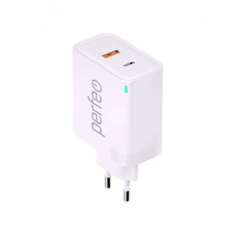 Сетевое зарядное устройство Perfeo i4654 GaN 45W white - фото 1
