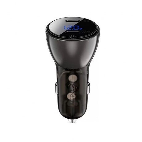 Автомобильное зарядное устройство ACEFAST B10 metal 0W черный - фото 2