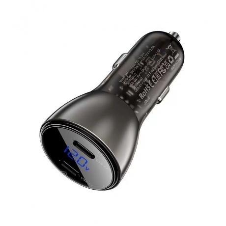 Автомобильное зарядное устройство ACEFAST B10 metal 0W черный - фото 3