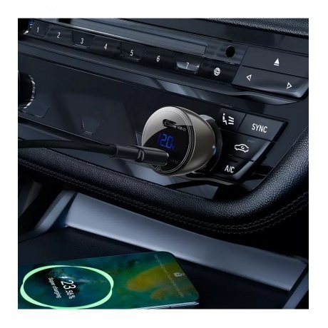 Автомобильное зарядное устройство ACEFAST B10 metal 0W черный - фото 4