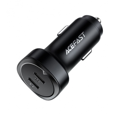 Автомобильное зарядное устройство ACEFAST B2 72W dual USB-C metal черный - фото 3