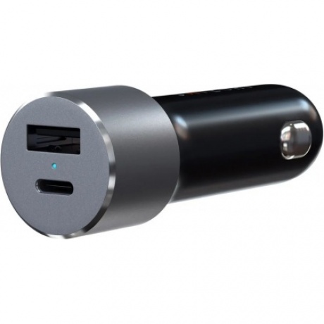 Автомобильное зарядное устройство Satechi 72W Type-C PD Car Charger. Цвет серый космос. - фото 4