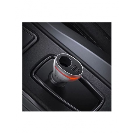 Автомобильное зарядное устройство UGREEN CD204 (60712) Car Charger With Dual USB Ports Single Extension Socket (PD 20 W) с разъемами USB-A, USB-C, с широким разъемом. Цвет: серебристый - фото 8