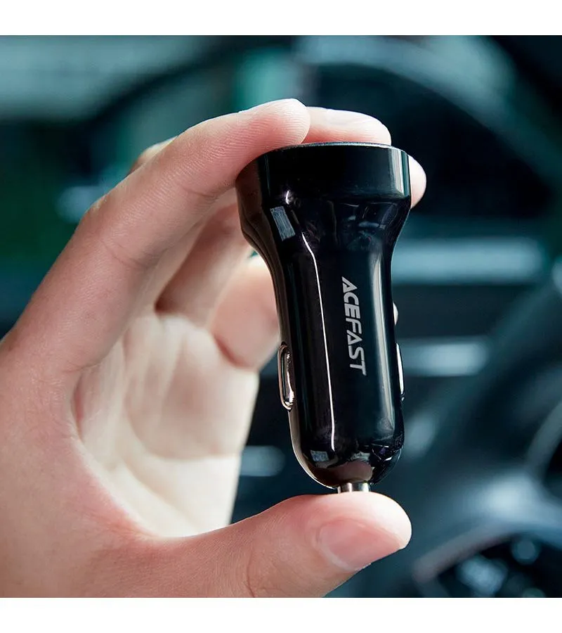 Автомобильное зарядное устройство двухпортовое ACEFAST B4 66W черный - фото 5