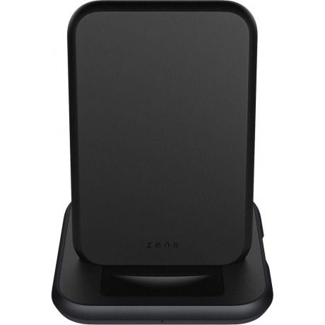 Беспроводное зарядное устройство ZENS Aluminium Stand Fast Wireless Charger в комплекте с адаптером питания USB-C PD мощностью 18 Вт. Цвет черный. - фото 2