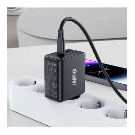 Сетевое зарядное устройство ACEFAST A49 черный - фото 8