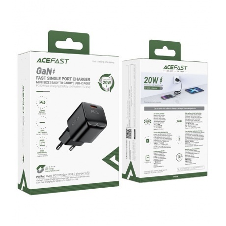 Сетевое зарядное устройство ACEFAST A73 mini черный - фото 6