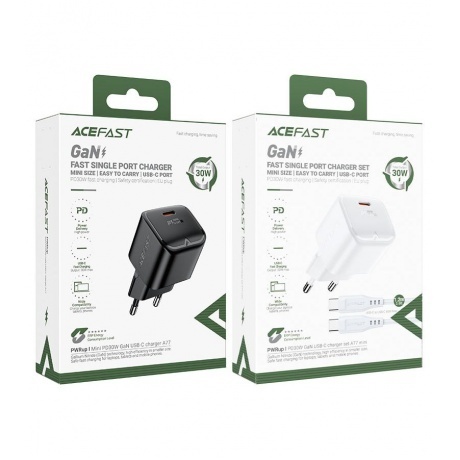 Сетевое зарядное устройство ACEFAST A77 mini черный - фото 7