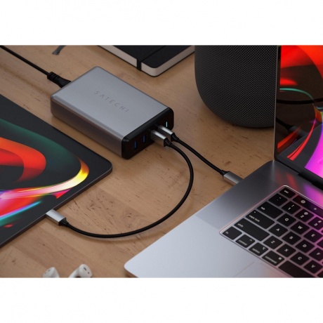 Сетевое зарядное устройство Satechi 108W ST-TC108WM серый космос. - фото 15