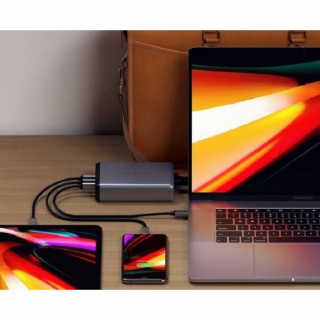 Сетевое зарядное устройство Satechi 108W ST-TC108WM серый космос. - фото 16