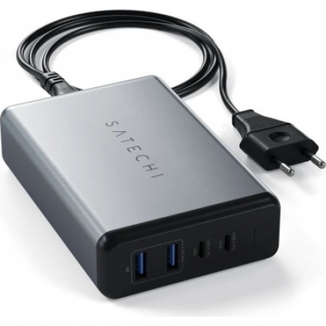 Сетевое зарядное устройство Satechi 108W ST-TC108WM серый космос. - фото 4