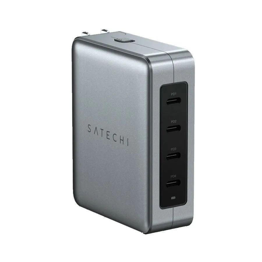 Сетевое зарядное устройство Satechi 145W ST-W145GTM серый космос сетевое зарядное устройство satechi compact charger gan power space gray