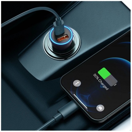 Автомобильное зарядное устройство Baseus Golden Contactor Max Dual темно-серый (CGJM000113) - фото 13
