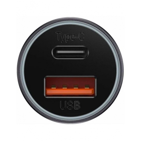 Автомобильное зарядное устройство Baseus Golden Contactor Max Dual темно-серый (CGJM000113) - фото 6
