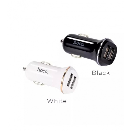 Автомобильное зарядное устройство Hoco Z1, 2USB, 2.1A, черный (35909) - фото 4