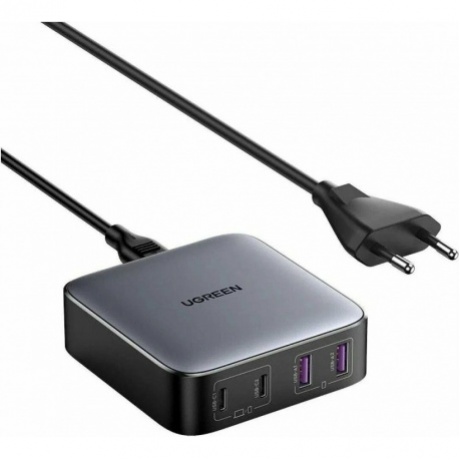 Сетевое зарядное устройство UGREEN 2*USB-A+2*USB-C 65W CD327 (Space Gray) 90747 - фото 4