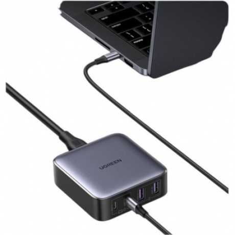 Сетевое зарядное устройство UGREEN 2*USB-A+2*USB-C 65W CD327 (Space Gray) 90747 - фото 8