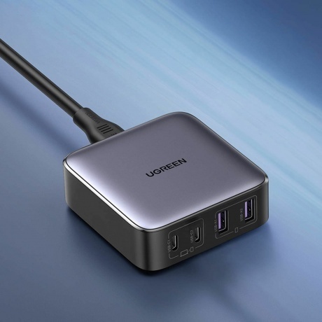 Сетевое зарядное устройство UGREEN 2*USB-A+2*USB-C 65W CD327 (Space Gray) 90747 - фото 10