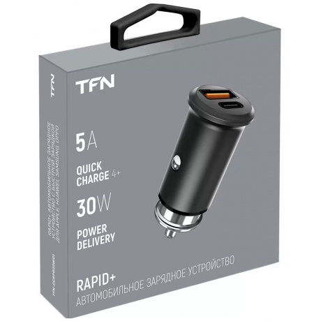 Автомобильное зарядное устройство TFN 30W USB A + Type-C черное - фото 2
