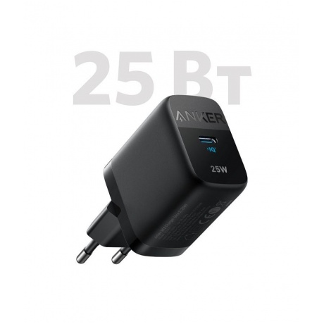 Сетевое зарядное устройство Anker 312 Charger A2642 25W USB Type-C черное - фото 1