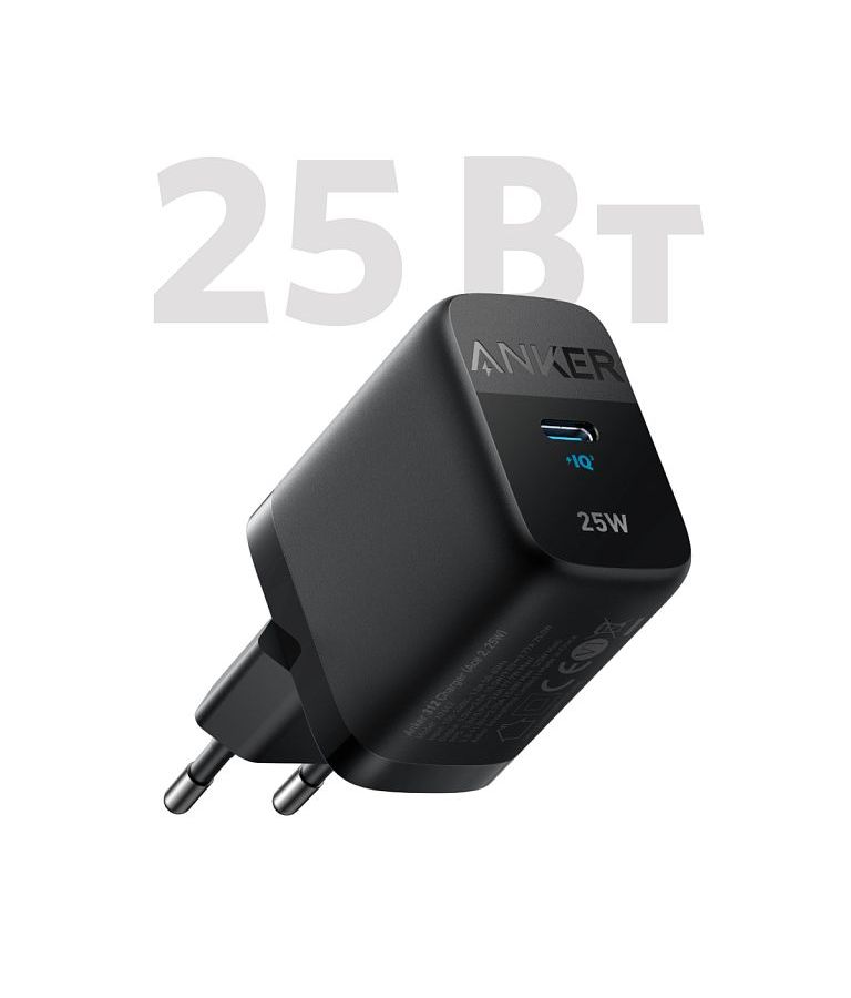 Сетевое зарядное устройство Anker 312 Charger A2642 25W USB Type-C черное