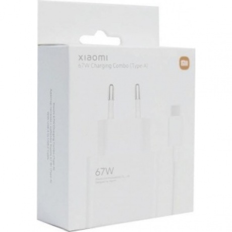 Сетевое зарядное устройство Xiaomi 67W GaN Charger 2C1A USB + 2xType-C белое - фото 5