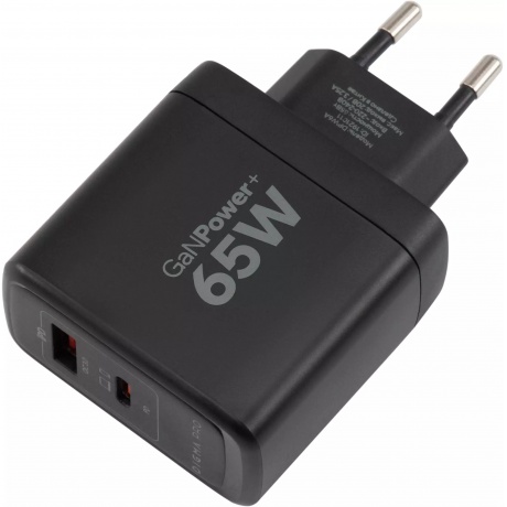 Сетевое зарядное устройство Digma DPW6A, USB-C + USB-A, 65Вт, 3....