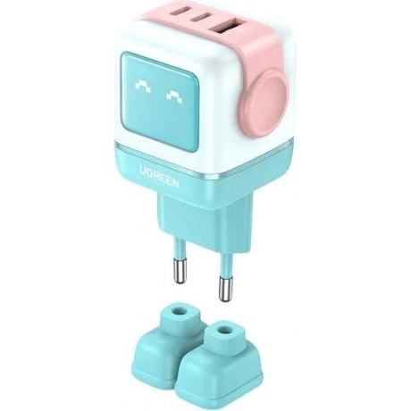 Сетевое зарядное устройство Ugreen CD361 Pink/Blue (35855) - фото 3