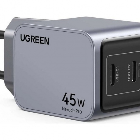 Сетевое зарядное устройство Ugreen X707 Space Gray (35008) - фото 2