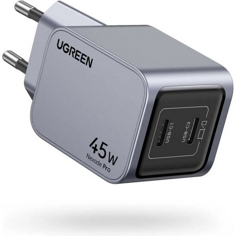 Сетевое зарядное устройство Ugreen X707 Space Gray (35008) - фото 3