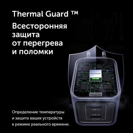 Сетевое зарядное устройство Ugreen X707 Space Gray (35008) - фото 5
