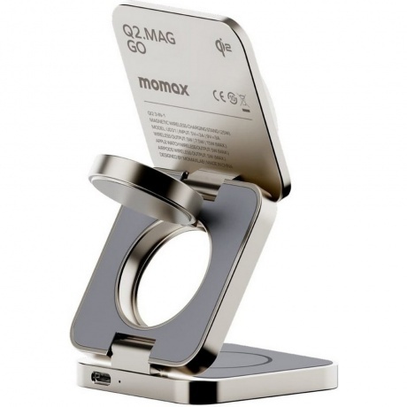 Беспроводное зарядное устройство Momax Q2.Mag Go Titanium (UD31L) - фото 2