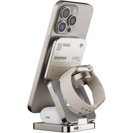 Беспроводное зарядное устройство Momax Q2.Mag Go Titanium (UD31L) - фото 9