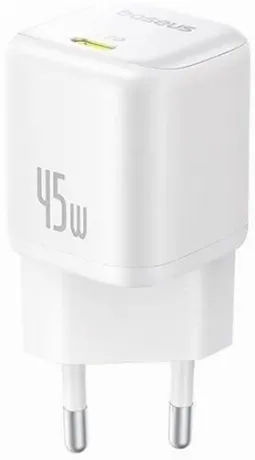 Сетевое зарядное устройство Baseus PicoGo 45W EU Moon White (P10...