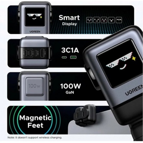 Сетевое зарядное устройство Ugreen X688 Gray (45515B) - фото 2