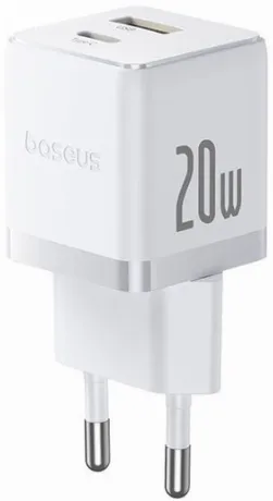 Сетевое зарядное устройство Baseus Palm 20W EU Moon White (P1011...