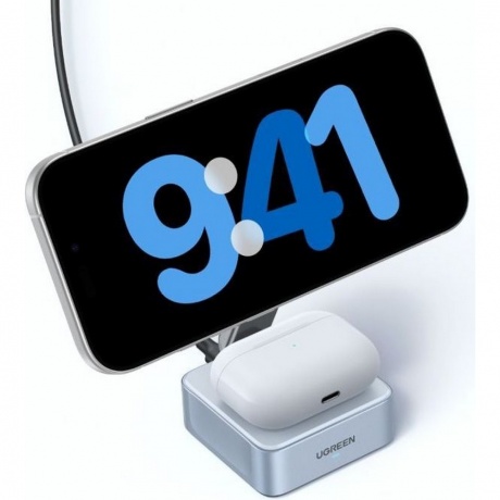 Беспроводное зарядное устройство Ugreen W752 Light Blue (55960B) - фото 2