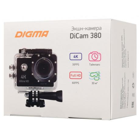 Экшн камера Digma DiCam 380 черный - фото 10